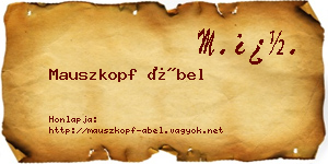 Mauszkopf Ábel névjegykártya